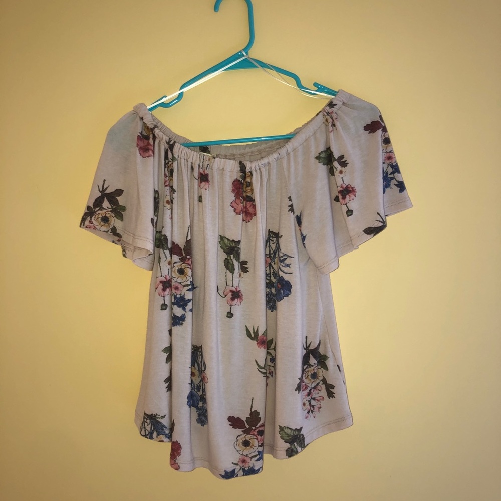 floral off the shoulder top